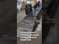 Linea di prova per motocicli a due ruote, calcolatore del freno a rulli, velocimetro, allineamento delle ruote, pinza delle ruote