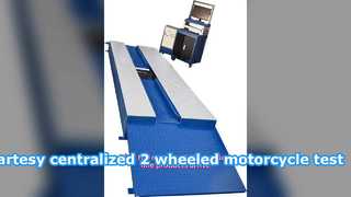 Video linea prova moto centralizzata Cartesy a 2 ruote