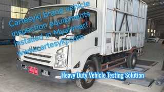 Tester freni a rulli per carichi pesanti del marchio Cartesykj + tester dello slittamento laterale + tester del tachimetro in Myanmar