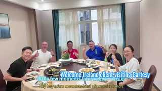 Cartesy accoglie i clienti dall'Irlanda in visita sulle apparecchiature di ispezione dei veicoli