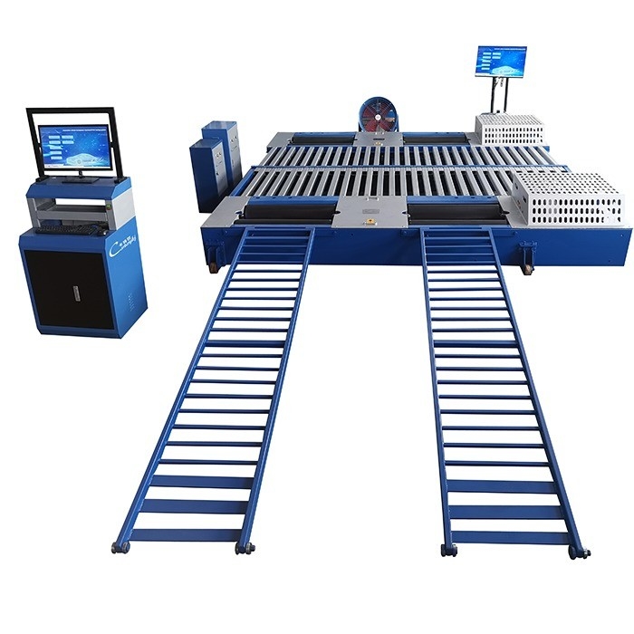 CTDCG-3-4WD  Banco prova veicoli 4WD per autoveicoli, dinamometro per telaio, macchina per cavalli vapore, un freno a correnti parassite 1000 CV, un rullo libero