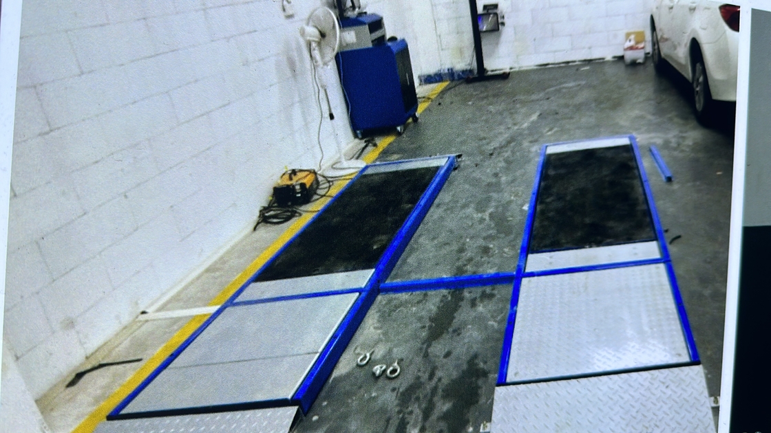2CTPBH-10 Tester di freni a piastra ultra piattaLinea di prova per autocarri Prova della forza di frenata