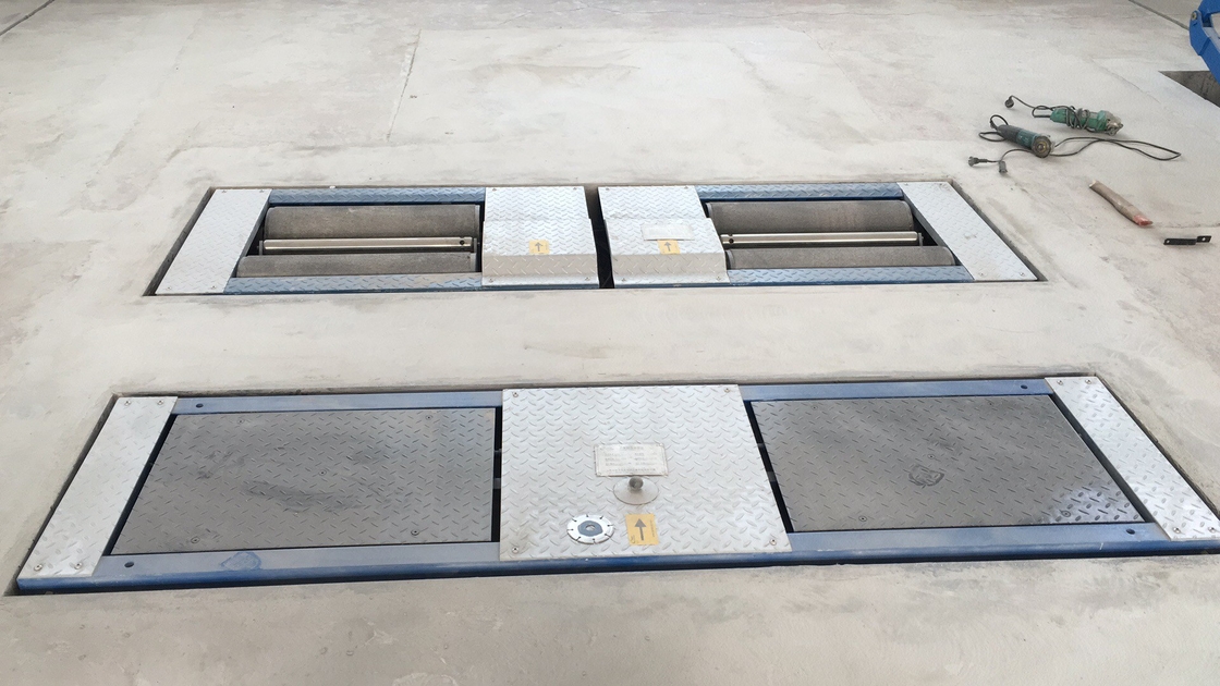 CTGT-3-3B 3 in 1Linea di prova del veicolo Testatore di freni a rulli mobili a doppia piastra 3000kg Testatore di slittamento laterale