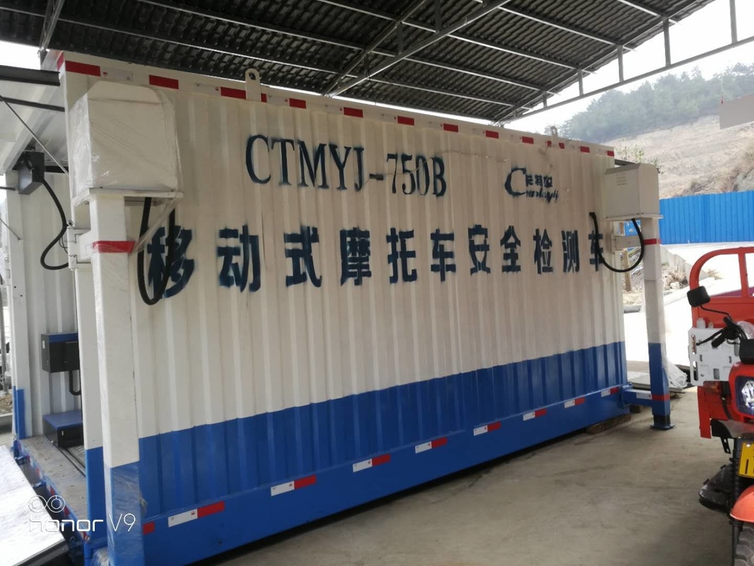 Posizione di lavoro Linea di prova di sicurezza del veicolo mobile 700 kg Carico CTMYJ-750B Stazione di prova mobile per motocicli