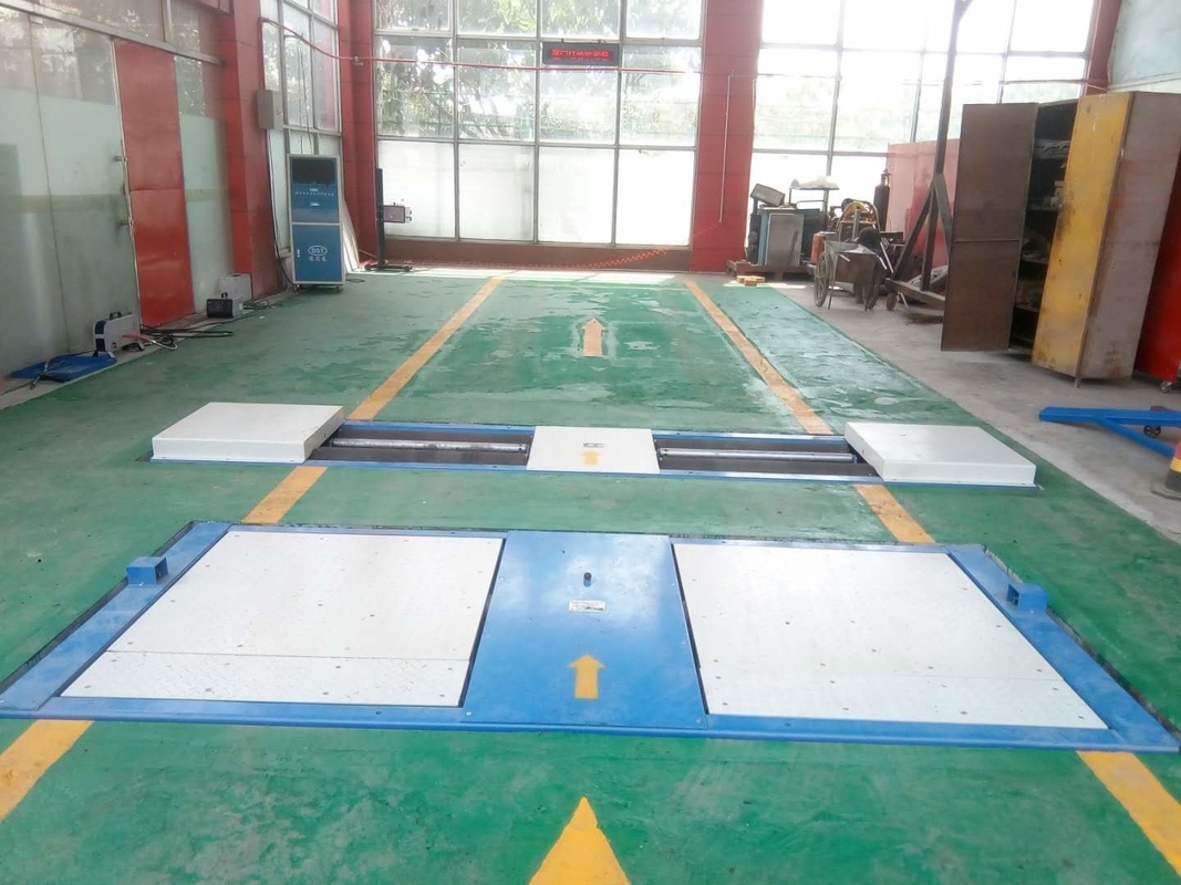 Cartesykj 15T Corridoio di manutenzione e prova del veicolo secondario Tester di freni a rulli con tester di scivolamento laterale del carico dell'asse
