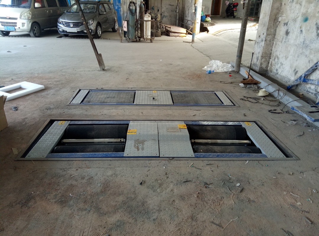 CTGT-3-3B 3 in 1Linea di prova del veicolo Testatore di freni a rulli mobili a doppia piastra 3000kg Testatore di slittamento laterale
