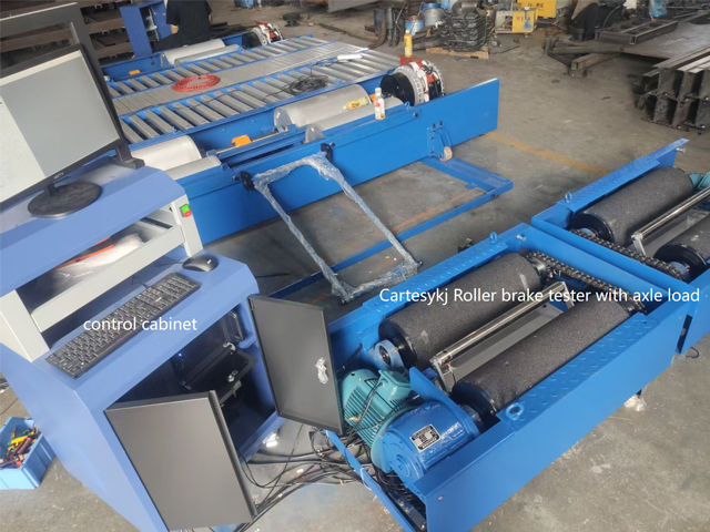 Cartesykj attrezzatura di ispezione del veicolo collaudatore di freni a rulli 4T collaudatore di freni a rulli di forza opposta con prova del freno a carico di asse