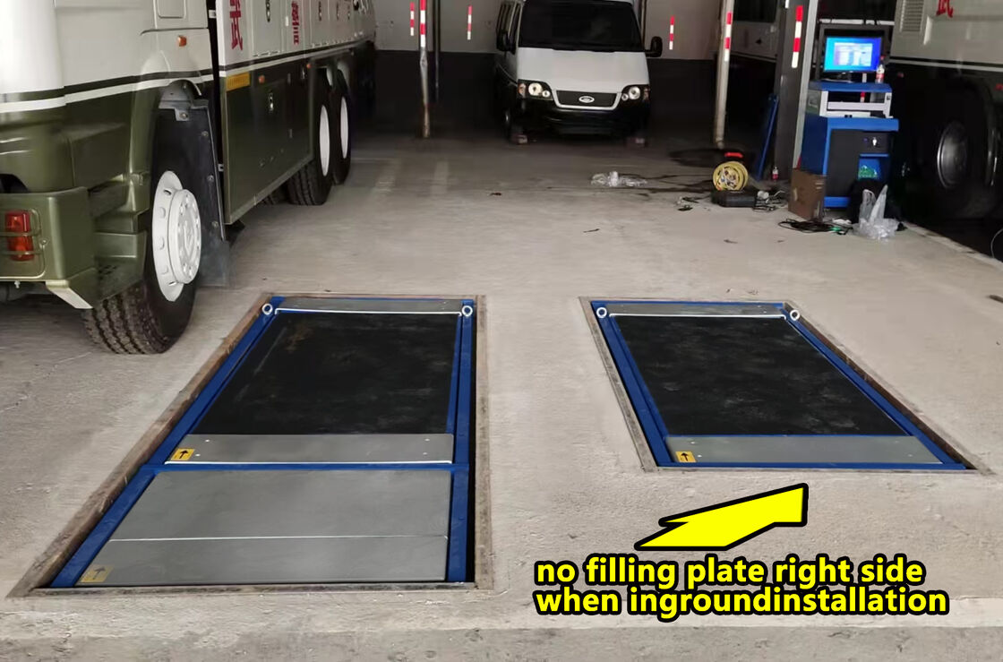 Cartesykj Banco prova freni piatto di lusso 3T 10T 15T Attrezzatura per ispezione veicoli Corsia di prova per veicoli 2CTHPB-13 con banco prova freni a carico dell'asse con sospensione a slittamento laterale