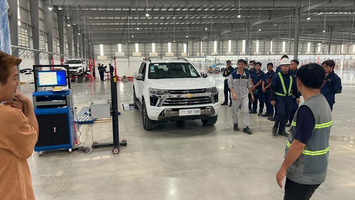 Cartesy marca CTGT-3-3C Tester per freni a rulli Roller Trinity Vehicle Test Line con carico sull'asse Tester di slittamento laterale a piastra singola per veicoli leggeri