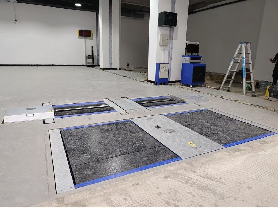 Pista di prova per camion Cartesy per officine di riparazione, banco prova freni a rulli per autoveicoli, forze con carico per asse, piastre doppie, tester di scivolamento laterale, capacità 10T